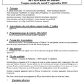 Compte rendu du Conseil d'Administration du 3 septembre 2013