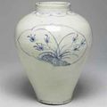 A Large Blue and White Porcelain Jar, Joseon dynasty (18th-19th century)