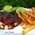 Travers de porc (ou ribs) sauce barbecue