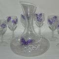 service de verres " papillons "