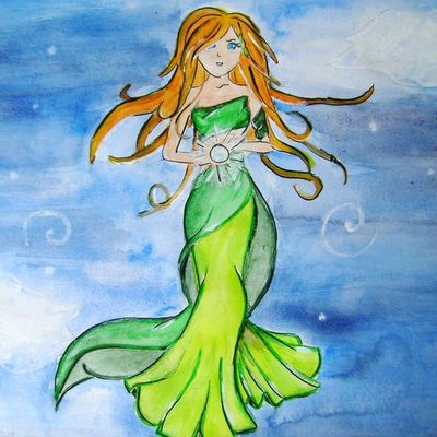 la fée cristal (peinture aquarelle)