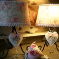 Magnifique paire de lampe chevets ou autres selon son choix En fer forgé et coeur pour un esprit Shabby Romantique