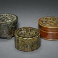 Three Arabic inscribed bronze covered boxes, Ming dynasty