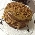 Gâteau chocolat caramel noix de pecan