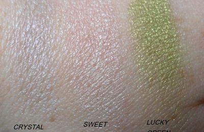 SWATCHS DE ALL THAT GLITTERS,ELECTRA,SEEDY PEARL,DIGIT,IDOLE EYES,CRYSTAL,SWEET LUST & LUCKY GREEN