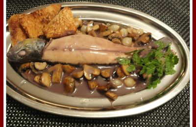 TRUITE BRAISEE AU VIN ROUGE