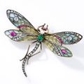Art Nouveau dragonfly brooch, circa 1900.