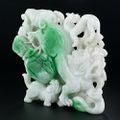 Large Double-Sided Jade Carving