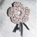 fleur en crochet/ruban/chaîne
