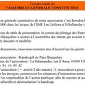 ASSEMBLÉE GÉNÉRALE CONSTITUTIVE : COMPTE RENDU