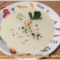 Soupe de chou-fleur, coco & cumin