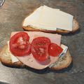 Croque chèvre tomate poulet