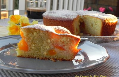 Gâteau d'été aux abricots et au thym, sans gluten et sans lactose