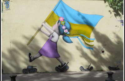 A la Butte aux Cailles, les artistes se mobilisent pour marquer leur soutien à l'Ukraine...