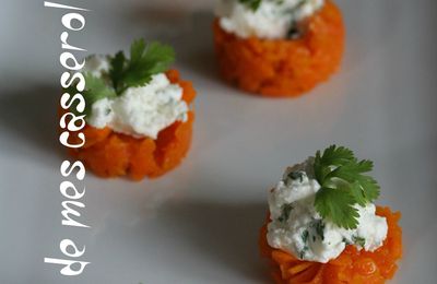 Bouchées de carottes fromagères