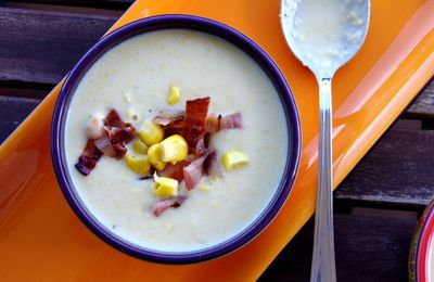 Soupe de maïs au bacon
