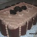 Birthday cake : Gâteau tuiles au chocolat