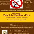 Manifestation contre la chasse le 18 Octobre à Paris