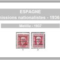 ESPAGNE - EMISSIONS NATIONALISTES - MELILLA (2 pièces).