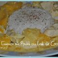 Emincé de poulet au lait de coco