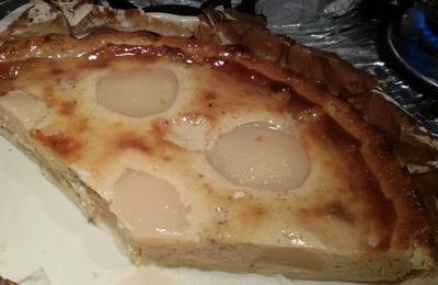 Tarte poires et crème de noisette