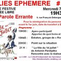 Méliès Ephémère # 13 - 7 mai 2014 à 19h30  à la Parole Errante