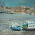 Istanbul : bateaux de pêcheurs sur la Corne d'or