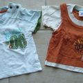 Lot 2 tee-shirt manches courtes ABSORBA GARCON 3 mois 6€