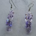 boucles oreilles violet