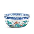 A doucai 'mandarin duck and lotus pond' bowl, Seal mark and period of Daoguang