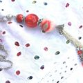 Sautoirs bohème chic en argile polymère et perles multicolores