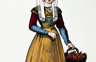 Costumes de Basse-Normandie: aquarelles d'après les planches de Lanté et Gatine (1827)