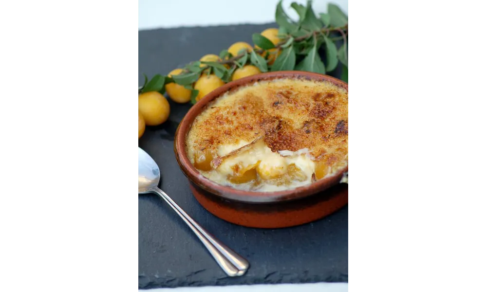 Crème brûlée aux mirabelles