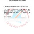 BULLETIN D’INFORMATION N° 36 DU 08.03.2020