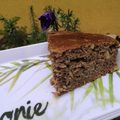 Gâteau sans beurre à la compote et farine de sarrasin, ici aux fruits au sirop