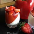 Panna cotta poivron rouge fraises