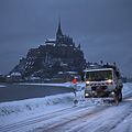 Neige sur le Mont Saint-Michel