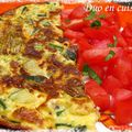 Omelette aux fleurs de courgettes