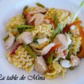 Salade de pâtes au thon et légumes