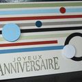 Carte d'anniversaire masculine et graphique