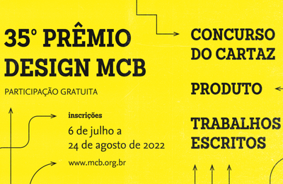 Prêmio Design : Inscrições abertas para o 35º Prêmio Design MCB