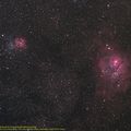ASTROPHOTOS : Nébuleuses M8 & M20, La nébuleuse de l'IRIS