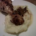 Poulet grille et Puree de Pommes de Terre, sauce aux Echalottes