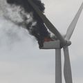 Incendie dans une éolienne