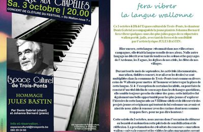 Trois Ponts : 3/10 Concert Hommage à Jules Bastin 