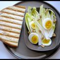 Croque et salade d'endive