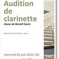 AUDITION DE CLARINETTE