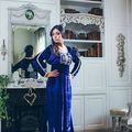 Caftan haute couture bleu marine 2014