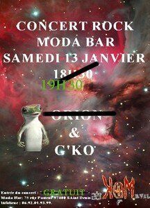 Concert rock ce samedi 13 janvier au Moda Bar