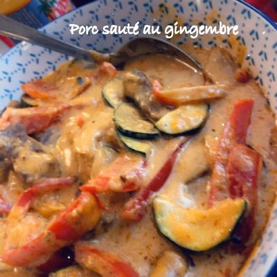 Porc sauté au gingembre